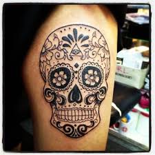Black And White Feminine Black And White Sugar Skull Tattoo They Can Be Black And White 41 Amazing Sugar Skull Tattoos To Celebrate Dia De Los Muertos In 2020 Sugar Skull Tattoos Candy Skull Tattoo Feminine Skull Tattoos
