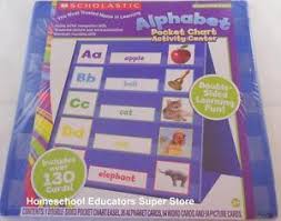 details about scholastic alphabet pocket chart activity center pre k to 1st homeschool teacher