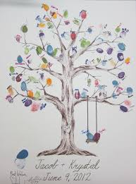 Pin By Antoinette Pacini On Wedding Stuff Family Tree Project Family Tree Art Thumbprint Tree