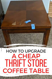 Diy Easy Thrift Store Coffee Table Makeover Idea In 2020 Coffee Table Makeover Table Makeover Furniture Makeover Diy