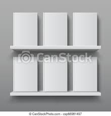 Download Realistic Bookshelf With Books Library Shelf Mockup Modern Office Bookcase Plywood Wall Shelf Vector Design Template Canstock