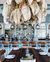 Luxe Feather Chandelier At Primrose Dc Restaurant In Washington Dc 962 1196 Https Ift Tt Restaurant Interior Design Restaurant Design Boho Style Interior