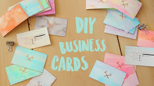 It is a good way to give or get contacts. Diy Business Cards Watercolour And Gold Edge The Sorry Girls Youtube