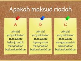 Arti kata, ejaan, dan contoh penggunaan kata handai menurut kamus besar bahasa indonesia (kbbi). Aktiviti Riadah Maksud