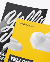 Two A4 Papers Mockup In Stationery Mockups On Yellow Images Object Mockups