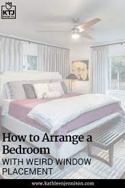 Because there's no door swing to worry about on the wardrobe, i managed to squeeze in a chest of drawers between, but it's a tight fit. How To Arrange A Bedroom With Weird Window Placement Ktj Design Co