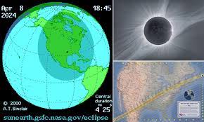 A total solar eclipse will take place at the moon's ascending node of the orbit on april 8, 2024, visible across north america and dubbed the great north american eclipse. The Next Great North American Solar Eclipse Is Just Four Years Away Daily Mail Online