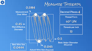 Machinists Calculator Measure Threads Across 3 Wires