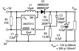 Typical I C Boost Converter Lm27313 Digital Circuit Converter Circuit Projects