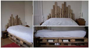 Finition ciré pour la partie bois, laqué pour les tablettes 20 Tutos Pour Fabriquer Une Tete De Lit Avec Des Palettes Diaporama Photo