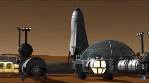Spacex Its Spaceship At Mars Base Alpha By Mark Thrimm Kerbal Space Program Spacex Space Pictures