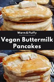 Perfect Vegan Buttermilk Pancakes Light Fluffy Delicious Recipe Vegan Breakfast Recipes Vegan Breakfast Easy Vegan Brunch