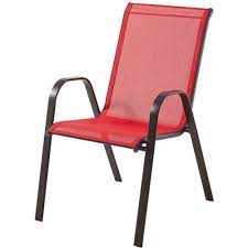 Latitude run® kliebert stacking patio dining chair set of 2, plastic/resin in black/transparent red, size 22.5 l x 20.5 w x 32.7 h | wayfair wayfair $ 293.98 Mainstays Heritage Park Stacking Sling Outdoor Patio Chair Red Walmart Com Walmart Com