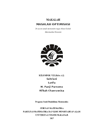 Contoh skripsi matematika kode y (hardcopy). Makalah Matematika Ekonomi Kelompok 8 Do