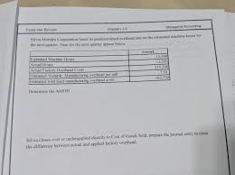 = change in cost/change in activity 4. Solved Exam One Review Managerial Accounting Chapters 1 3 Chegg Com