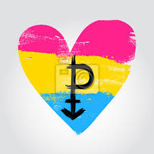Pansexual (often shortened to pan ) is the attraction to people regardless of gender. Pansexual Stolzflagge In Einer Form Von Herz Mit P Symbol Leinwandbilder Bilder Bisexuell Homosexualitat Nubes Myloview De