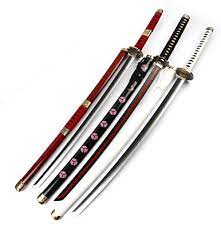 Click To Buy One Piece Roronoa Zoro Sandai Kitetsu Wado Ichimonji Shuusui Anime Cosplay Sword 3 Swords Set Roronoa Zoro Cosplay Anime Cosplay Accessory