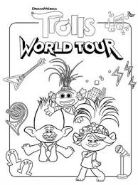 The small creatures always happy, the princess poppy and the grumpy branch are awating for you to live together wonderful adventures against the bergen, large creatures who feel always unhappy. Kids N Fun Com 16 Coloring Pages Of Trolls World Tour