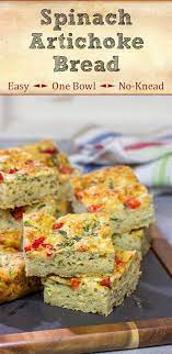 Spinach Artichoke Bread One Bowl Ko Knead Delicious Spinach Artichoke Artichoke Bread Spice Recipes