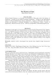 Pdf The Mystery Of Time