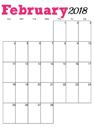 We choose to upload a picture of this calendar because we think the image is the most good in my opinion. Free Printable February 2018 Vertical Calendar Calendar Printables Blank Calendar Template Monthly Calendar Printable