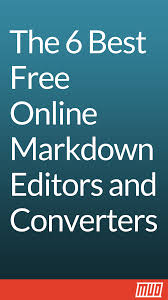 The 6 Best Free Online Markdown Editors And Converters Markdown Online Editor