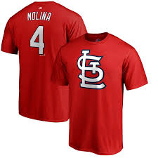 Black And Red Cardinals Jersey Men S Majestic Yadier Molina Red St Louis Cardinals Double Play Cap Logo Name Number T Shirt Shirts Chicago White Sox Cool T Shirts