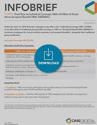 The monthly allowance deposits can accumulate from month to month and, unlike most flexible spending accounts, the balance will roll over from year. New Rule Allows Employers To Use Individual Coverage Hras In Employee Benefit Programs Onedigital