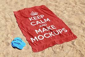 Download Beach Towel On Sand Mockup Generator Mockup Mockup Generator Beach Towel
