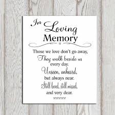Wedding Memorial Table In Loving Memory Printable Memorial Etsy Memory Table Wedding Wedding Memorial Memories Quotes