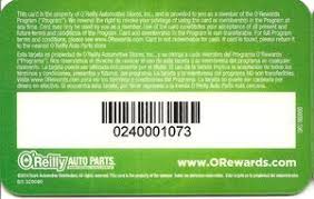 O'reilly auto parts gift cards can be used to purchase parts at any o'reilly auto store or online at oreillyauto.com. Gift Card O Rewards O Reilly Auto Parts United States Of America O Reilly Auto Parts Col Us Ore 005