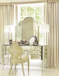 Vanity Mirror With Double White Shade Table Lamps For Glass Make Up Vanity Table Charming Makeup Table With Mirror And L Home Mirrored Furniture Atlanta Homes