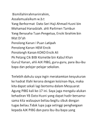 Sorry, aku pakai baju pj hari ini. Teks Ucapan Ydp