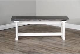 Manda White/Espresso Wood 48" Side Bench