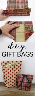 How To Make A Diy Gift Bag For Christmas Designer Trapped Diy Gift Bags From Wrapping Paper Gift Bags Diy Creative Diy Gifts