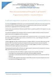 Programmazione Didattico Educativa Di Musica