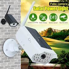 Fake security camera dummy dome cctv with blinking red led alert light black. Solar Led Light Dummy Security Camera Pir Motion Sensor Wall Lamp For Home Party Garden Ip65 Buy From 29 On Joom E Commerce Platform