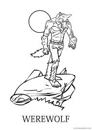 Wolf coloring pages for adults. Werewolves Coloring Pages For Boys Werewolf Walking On The Rock Print 2020 1029 Coloring4free Coloring4free Com
