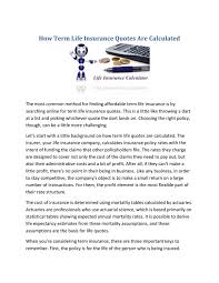Looking for peace of mind? Life Insurance Premium Calculator How Term Life Insurance Quotes Are Calculated By Ritikashah11998 Issuu