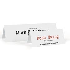 Choose from a folded or flat instantly customizable place cards. Table Name Signs Includes A5 Printable Micro Perforated Insert Sheets