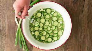 · in a large bowl, add the vinegar, water, sugar, salt, and pepper. Quick Pickled Cucumbers Easy Refrigerator Pickles Recipe