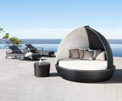 Sail Bed An Elegant Piece Of Handwoven Furniture Inspired By The Sydney Opera House Outdoor Wicker Furniture Patio Furniture Sets Outdoor Loungers