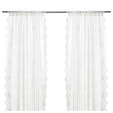 Ikea Myrten Gardinen 1 Paar Weiss 145x300cm Gardinen Blumen Schlafzimmer Spitzenvorhange