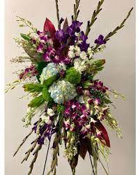 Choose from 38 popular funeral spray designs (made to order). Wholesale Peaceful Orchid Standing Spray Now Available To The Public In La Mirada Ca Funeral Flowers For Less