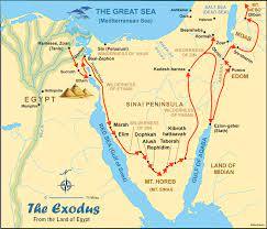 Map Of Exodus Journey The Exodus - Bible History