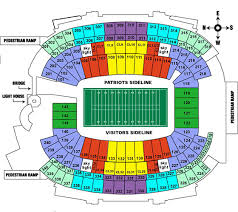 Gillette Seat Map Gillette Stadium Seating Chart Kenny Chesney