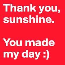 Meet, follow, and set the sun. Thank You Sunshine You Made My Day Post By Manutiger On Boldomatic