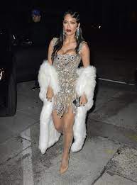 Nicole Scherzingers Crystal Naked Dress in LA | Photos | POPSUGAR Fashion