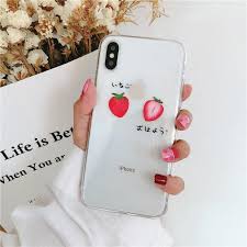 Pink usagi phone case for iphone 6/6s/6plus/7/7plus/8/8p/x/xs/xr/xs max jk1240. Yishangou Cute Strawberry Pattern Transparent Phone Case For Iphone X Emerald Cases