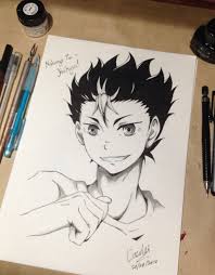Haikyuu Nishinoya Yuu Fan Art Haikyuu Anime Anime Sketch Anime Drawings Sketches